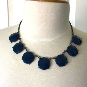 Navy rhinestone necklace